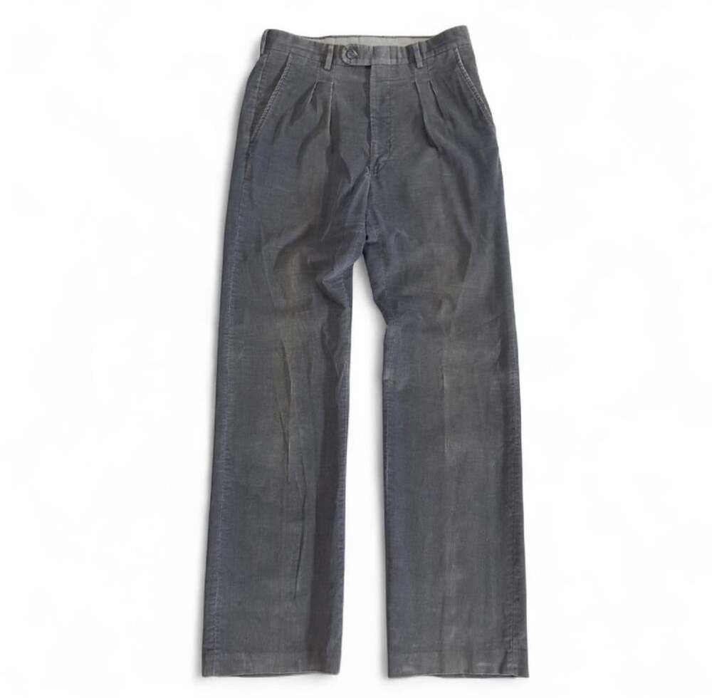Levis Panatela Corduroy Pants Size 55M Grey Pleated Vintage